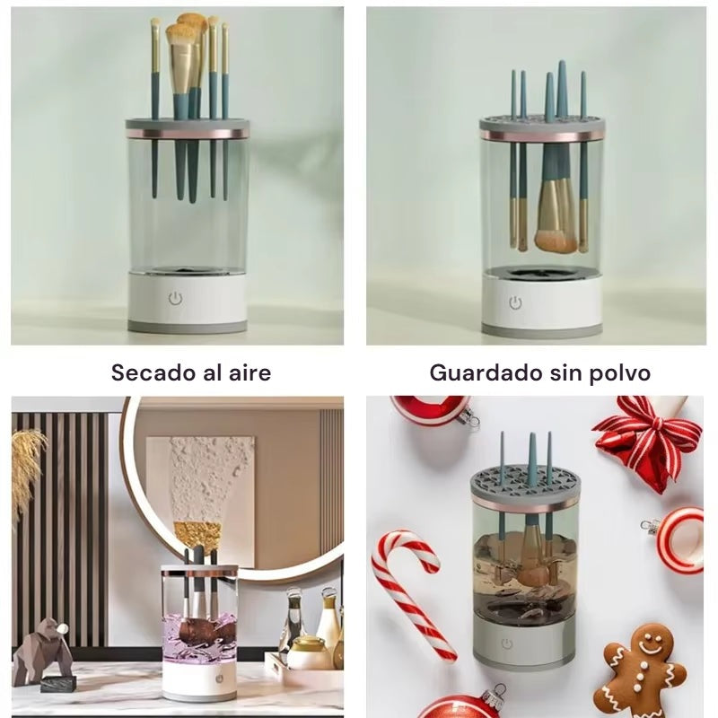 Limpiador eléctrico de brochas · Limpias y secas en segundos